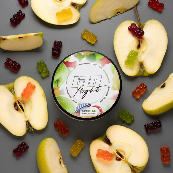 Тютюн 420 Light Apple Gummy Bears (Яблучні Ведмедики) 100 гр