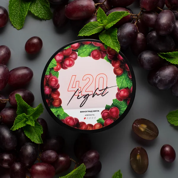 Табак 420 Light Grape Mint (Виноград Мята) 100 гр