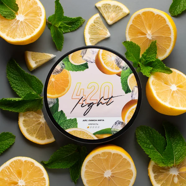 Табак 420 Light Ice Lemon Mint (Айс Лимон Мята) 100 гр