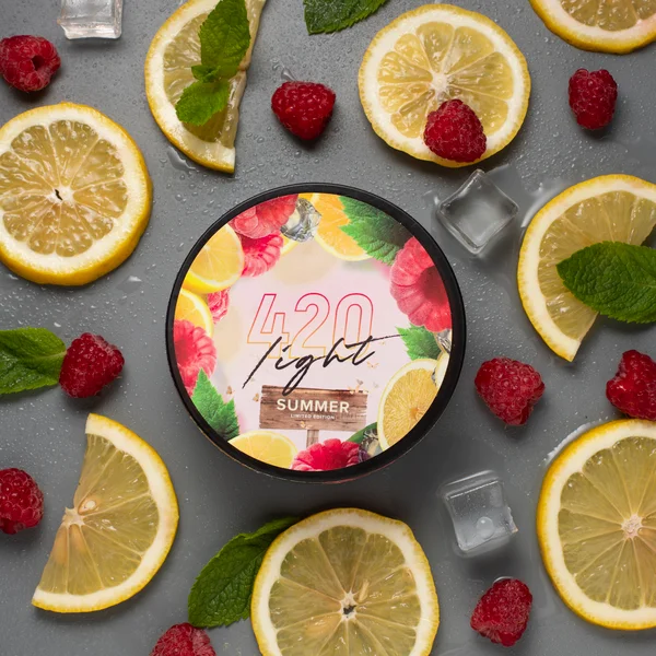 Табак 420 Light Ice Lemon Raspberry (Айс Лимон Малина) 100 гр